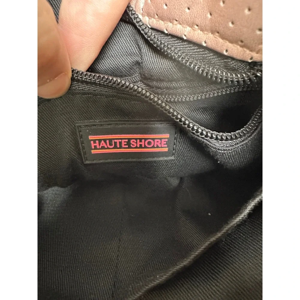 Haute Shore Greyson Neoprene Crossbody Bag Rose Gold Racing Stripe Star Strap